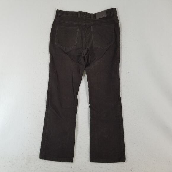 Enzo Denim jeans men's 34x32 regular fit straight Brown velour pants retro - Picture 11 of 15
